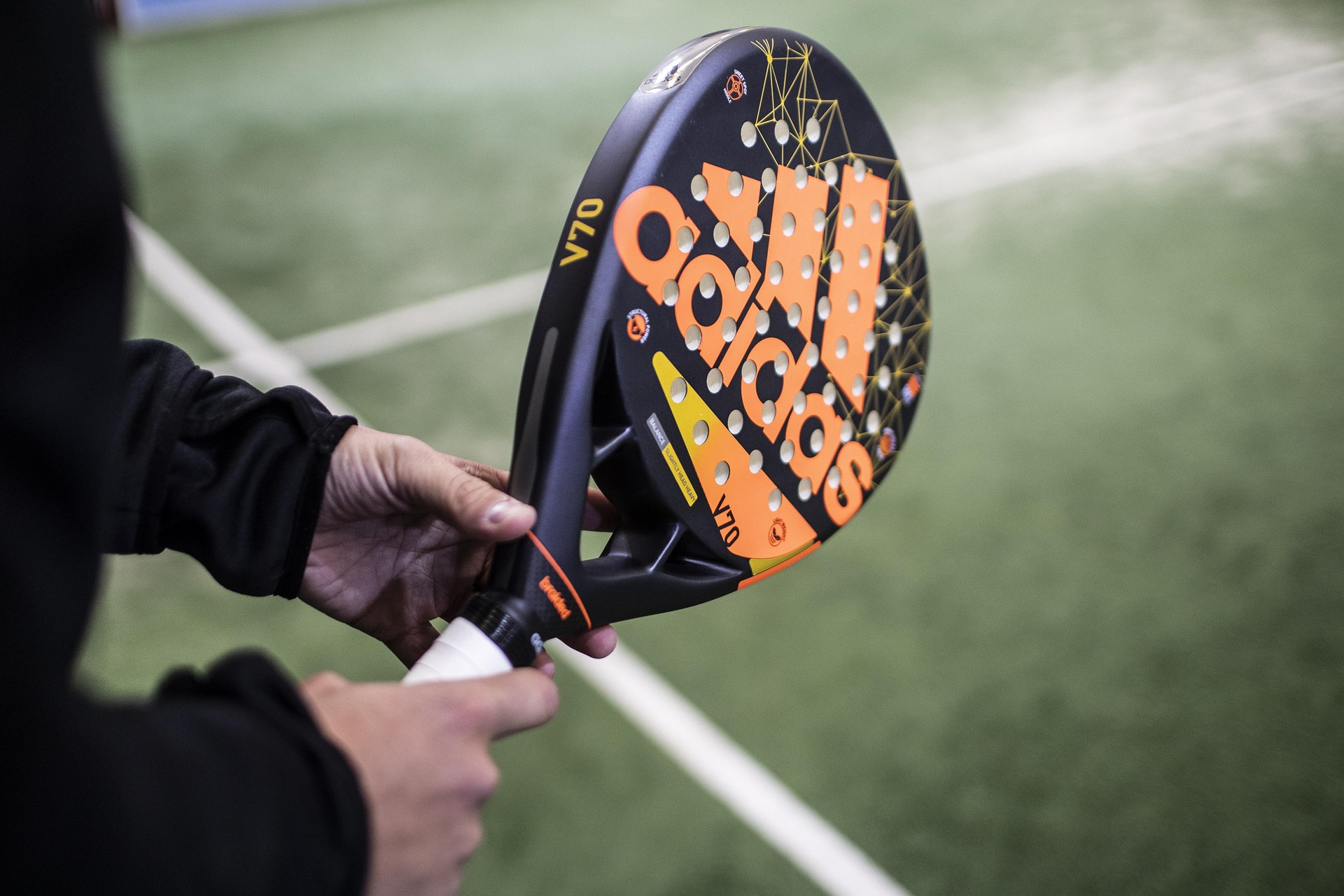 Padel racket close-up